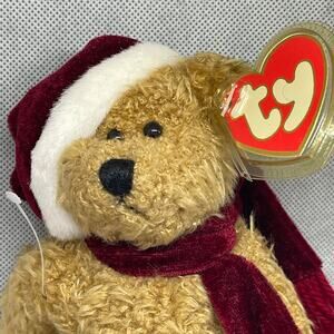 Ty Attic Treasures - Holiday Jangle Bear Christmas Plush Jointed 8.5" Bells